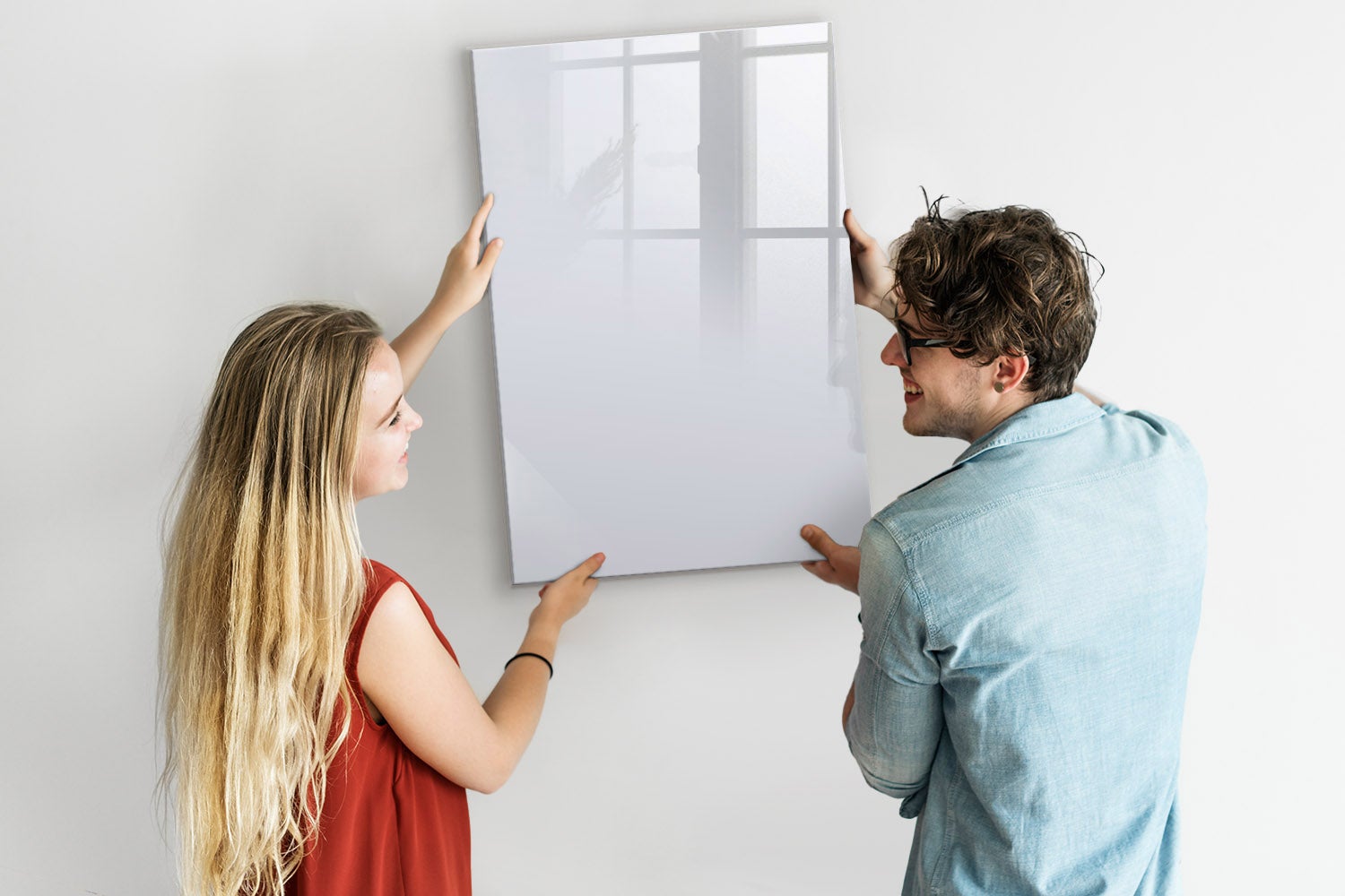 Tableau Magnétique Mural ALANGDUO 42x30 Cm – Acier Premium Effaçable – Organisation & Déco Moderne Noir Mat !