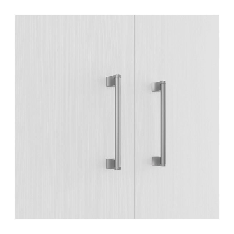 Armoire 2 Portes Chêne et Blanc 5 Niches L 61 H 170.6 P 35.3 cm - 5