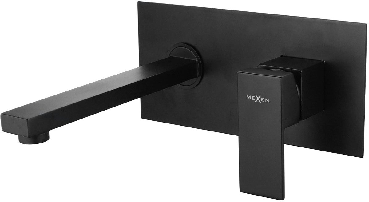 Mexen Cube bateria umywalkowa podtynkowa, czarna - 73115-70