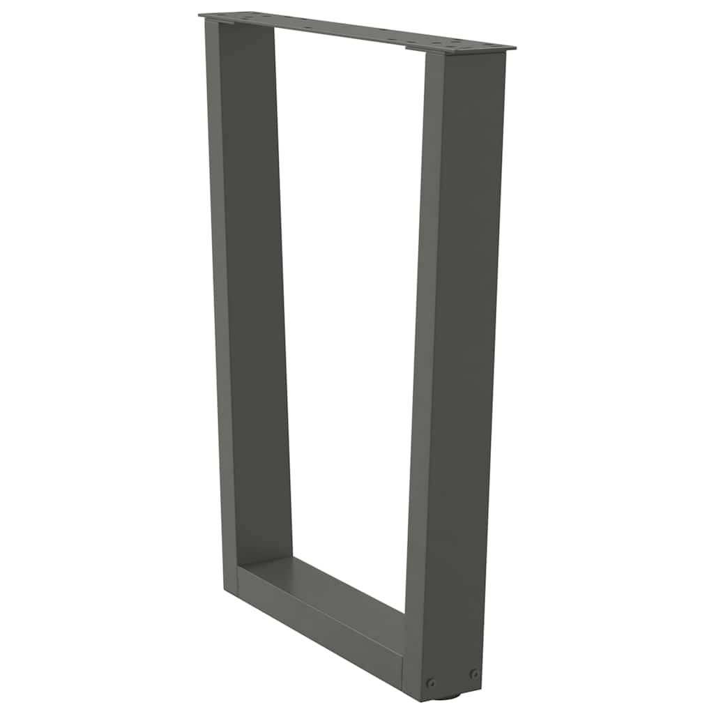 Maison Exclusive - Pieds de table à manger en forme de V 2 pièces Anthracite 60 x (72-73,3) cm Acier - 5