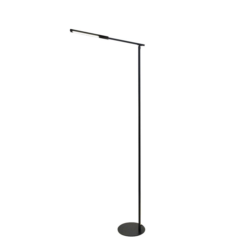 Ideal - Regulowana czarna lampa podłogowa LED z metalu wys. 130 cm Fabas Luce - Zintegrowane oświetlenie LED 10 W CCT (3000 K 4000 K 5000 K 6000 K)