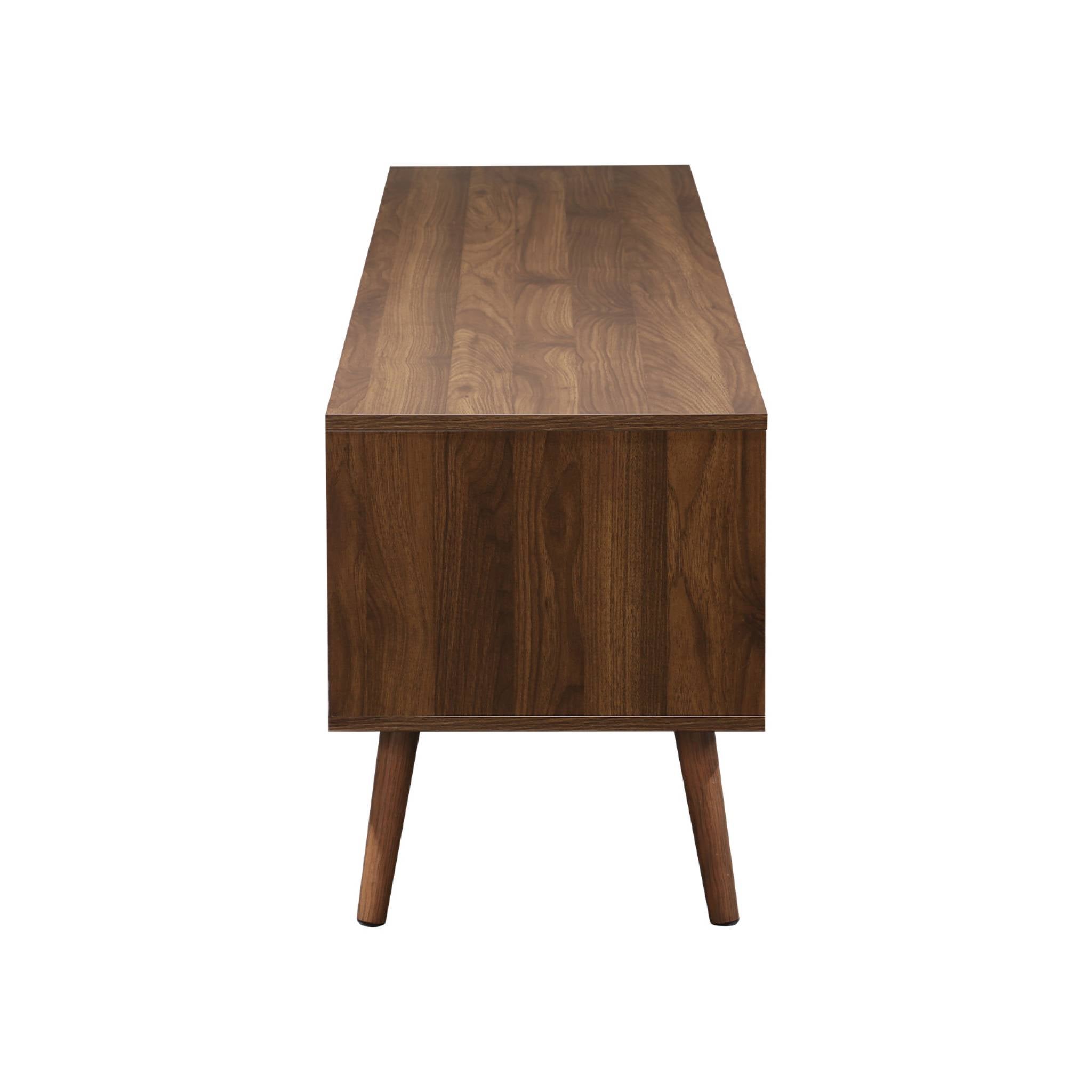 Meuble TV décor bois de noyer. 2 portes. 1 étagère. 160cm NEPAL - 7