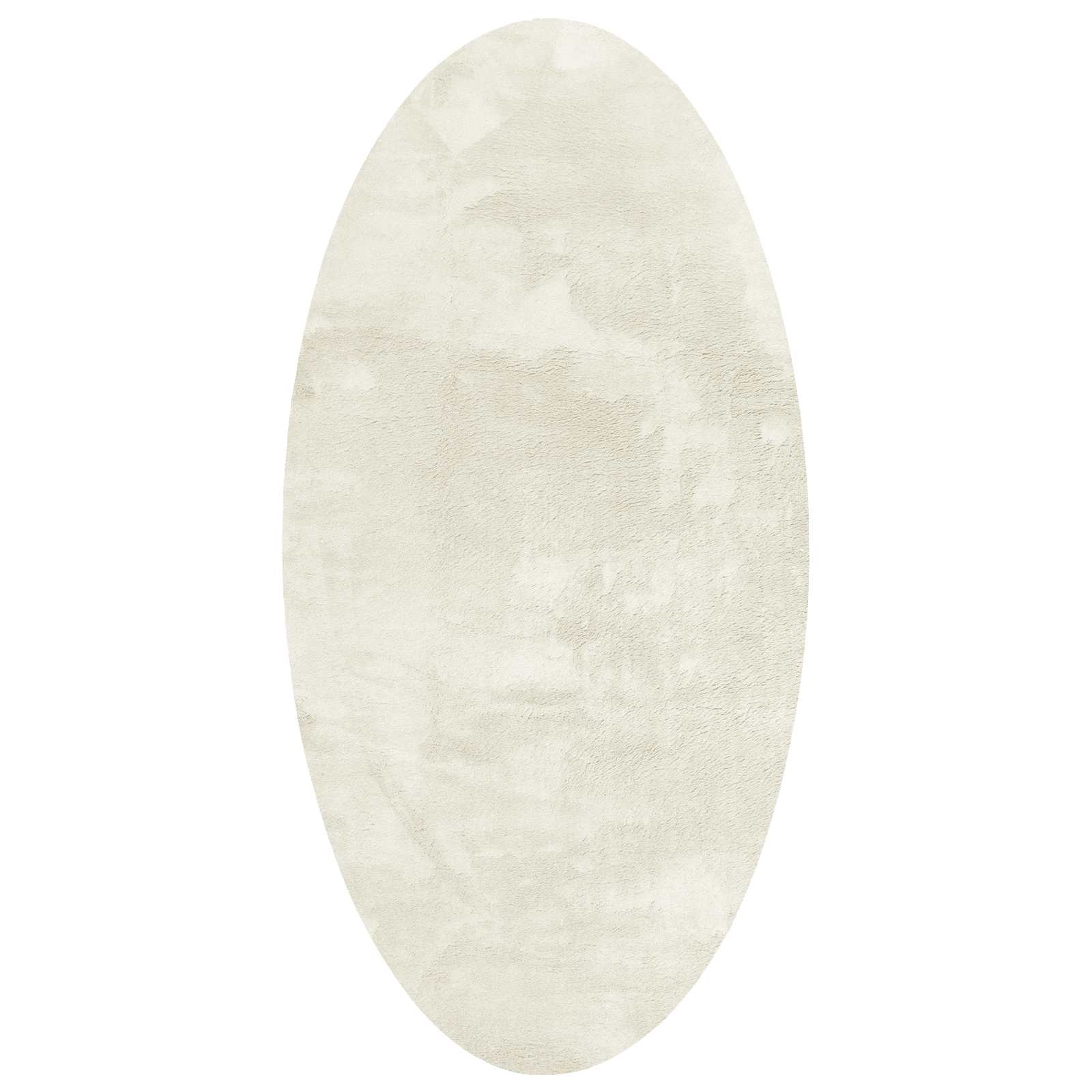 Tapis de surface ovale Crème 80 x 150 cm 100% Polyester - 2