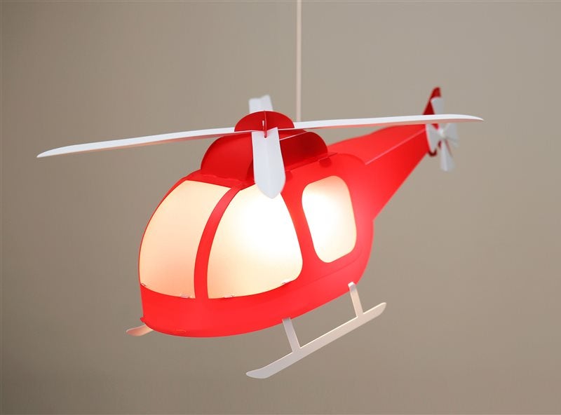 Lampe suspension enfant HÉLICOPTÈRE - R&M Coudert- rouge - 4