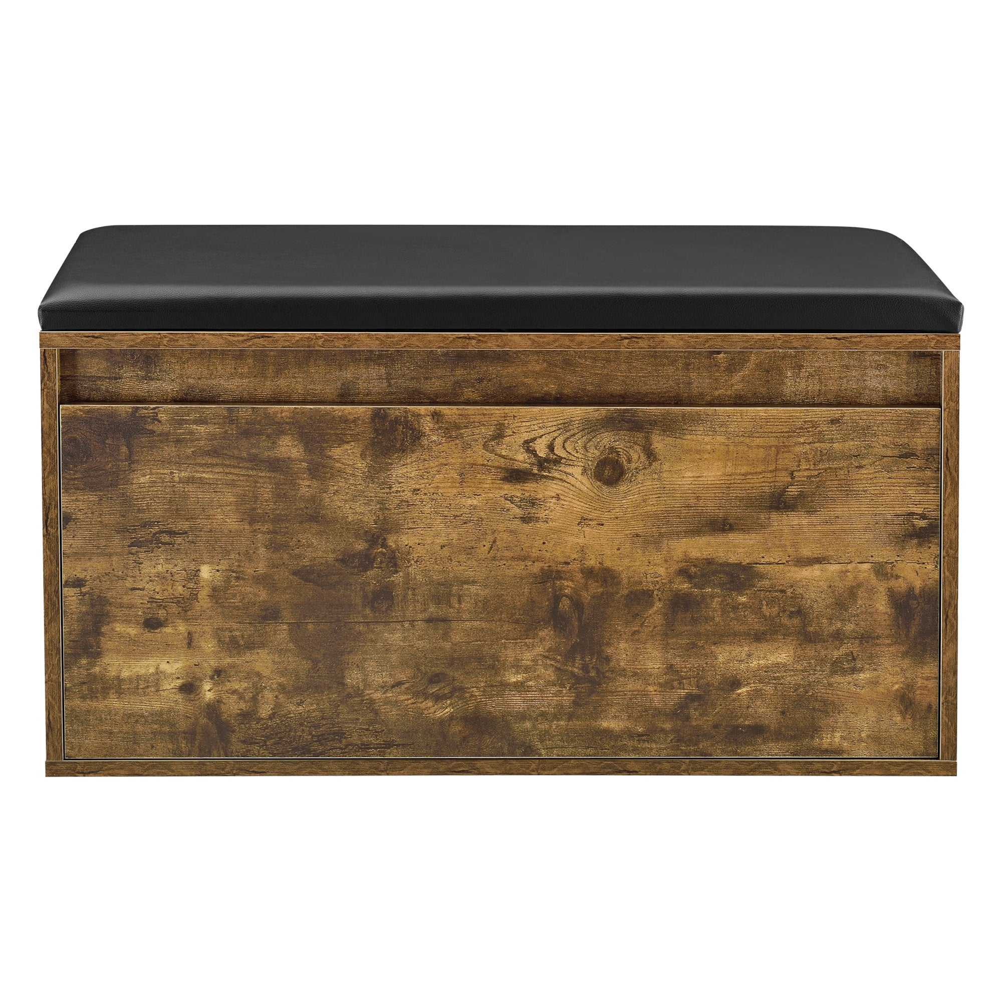 Banc à chaussures Degerfors 80 x 39 x 45 cm effet chêne foncé noir [en.casa] - 4