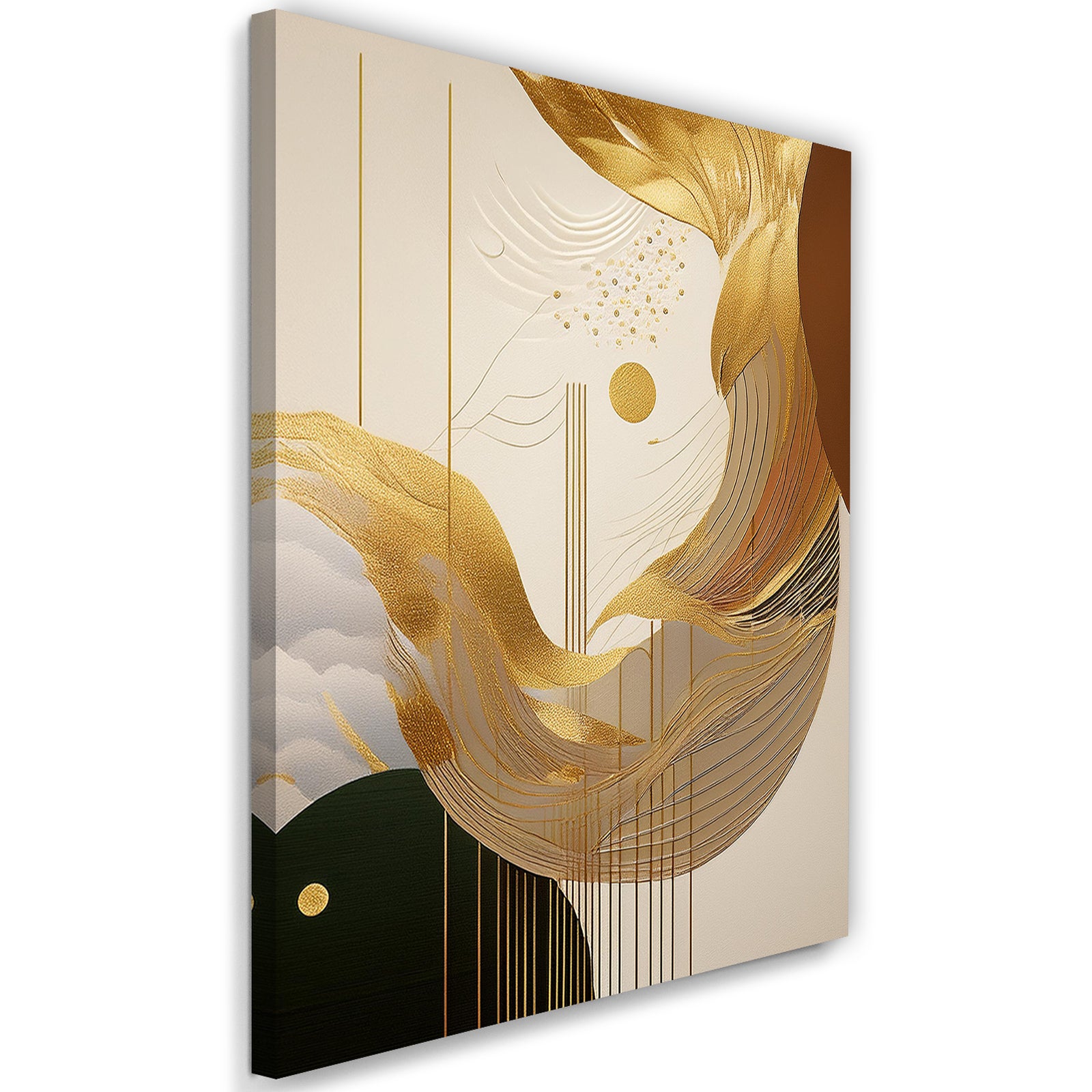 Obraz na płótnie, Abstrakcja Złoto Glamour 60x90