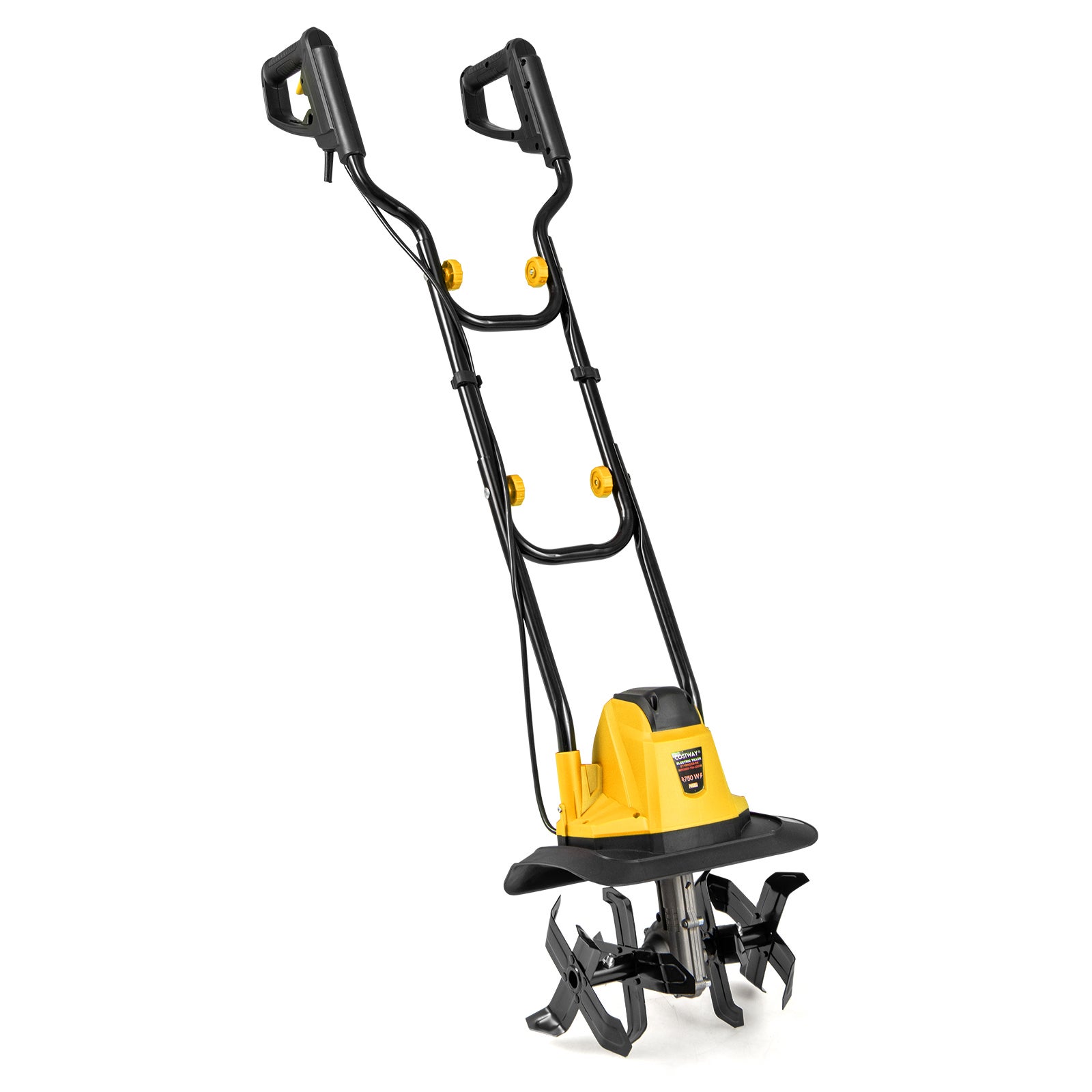 Motozappa Elettrica a Filo, Zappatrice da Giardino con Manico Ergonomico e Motore Forte, Motocoltivatore Pieghevole per Scavare Terreno del Prato (32, - 2