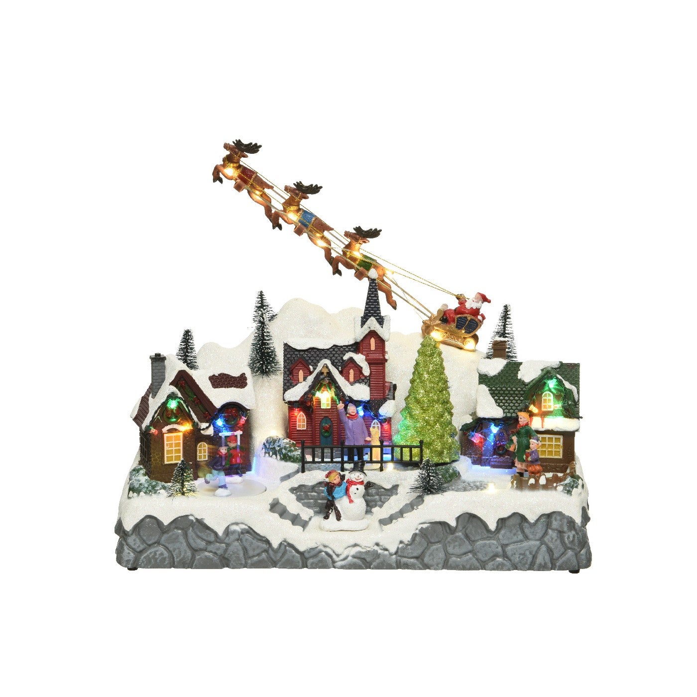 Village de Noël illuminé avec rennes - Nos envies deco - 4
