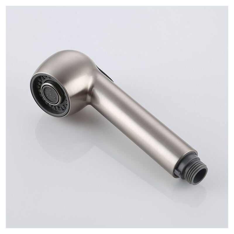 Douchette Robinet Cuisine 2 Jets Tête de Douche Remplacement Douchette pour Mitigeur Cuisine,Nickel Brossé - 2