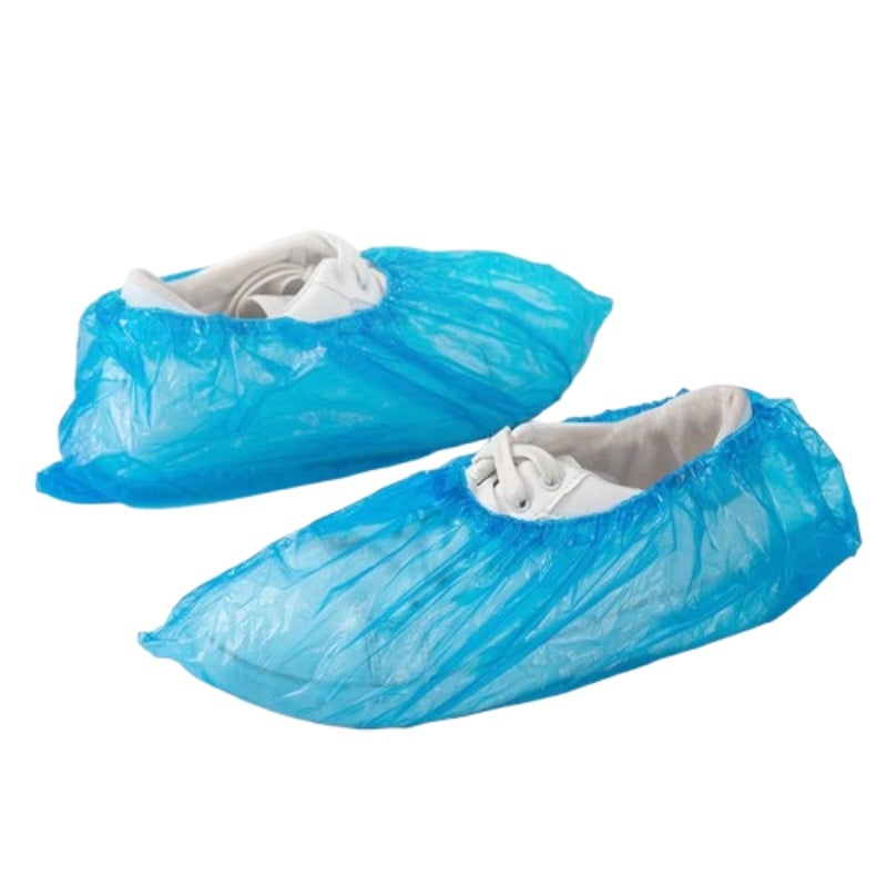 Lot de 100 couvre-chaussures jetables en tissu non tissé, épais, 4 g/pièce Blue - 3