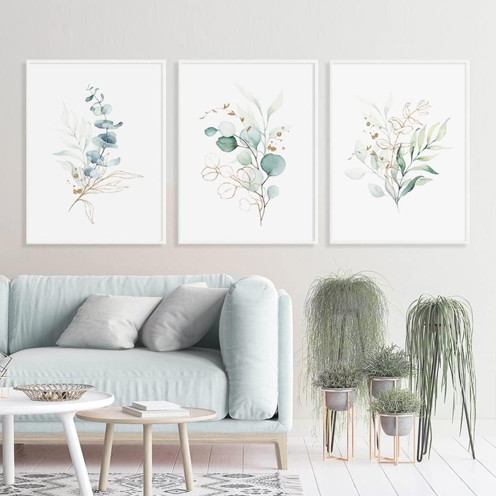 3 Tableau Botanique Poster Feuille Tropicale Affiche Plante Verte 30x40 Nordique Decoration Murale Salon Moderne sans Cadre - 4