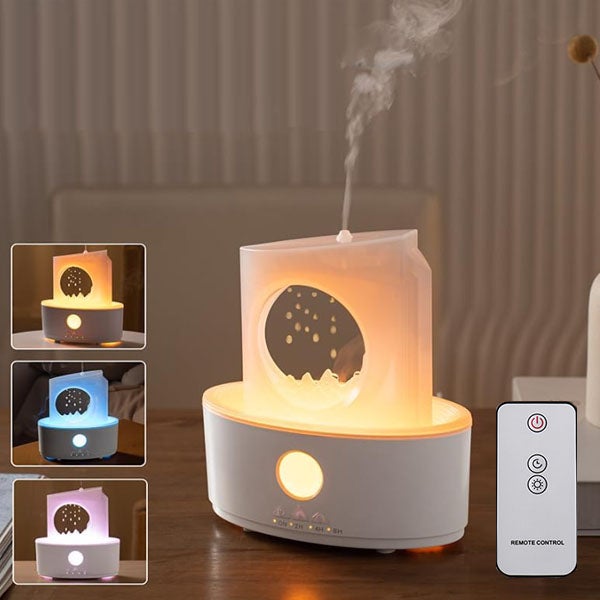 UMIDIFICATORE DIFFUSORE AROMI AROMATERAPIA LAMPADA DA TAVOLO LED - Foto 12