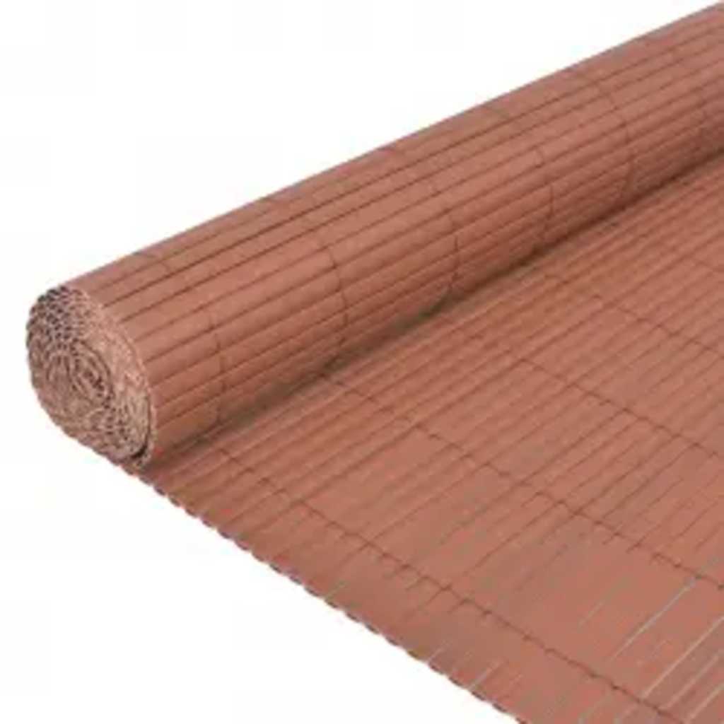 Clôture de jardin double face 110x300 cm Marron - 3