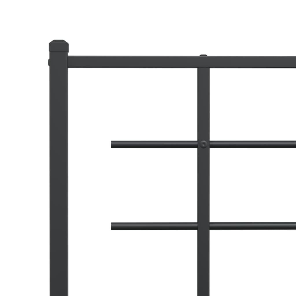 Estructura cama sin colchón con estribo metal negro 193x203 cm vidaXL - 7