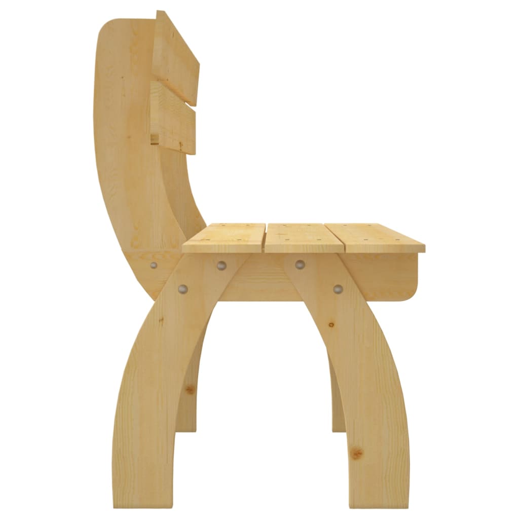 Banc de jardin meuble de patio d'extérieur terrasse 150 cm bois de pin imprégné 02_0011247 - 3