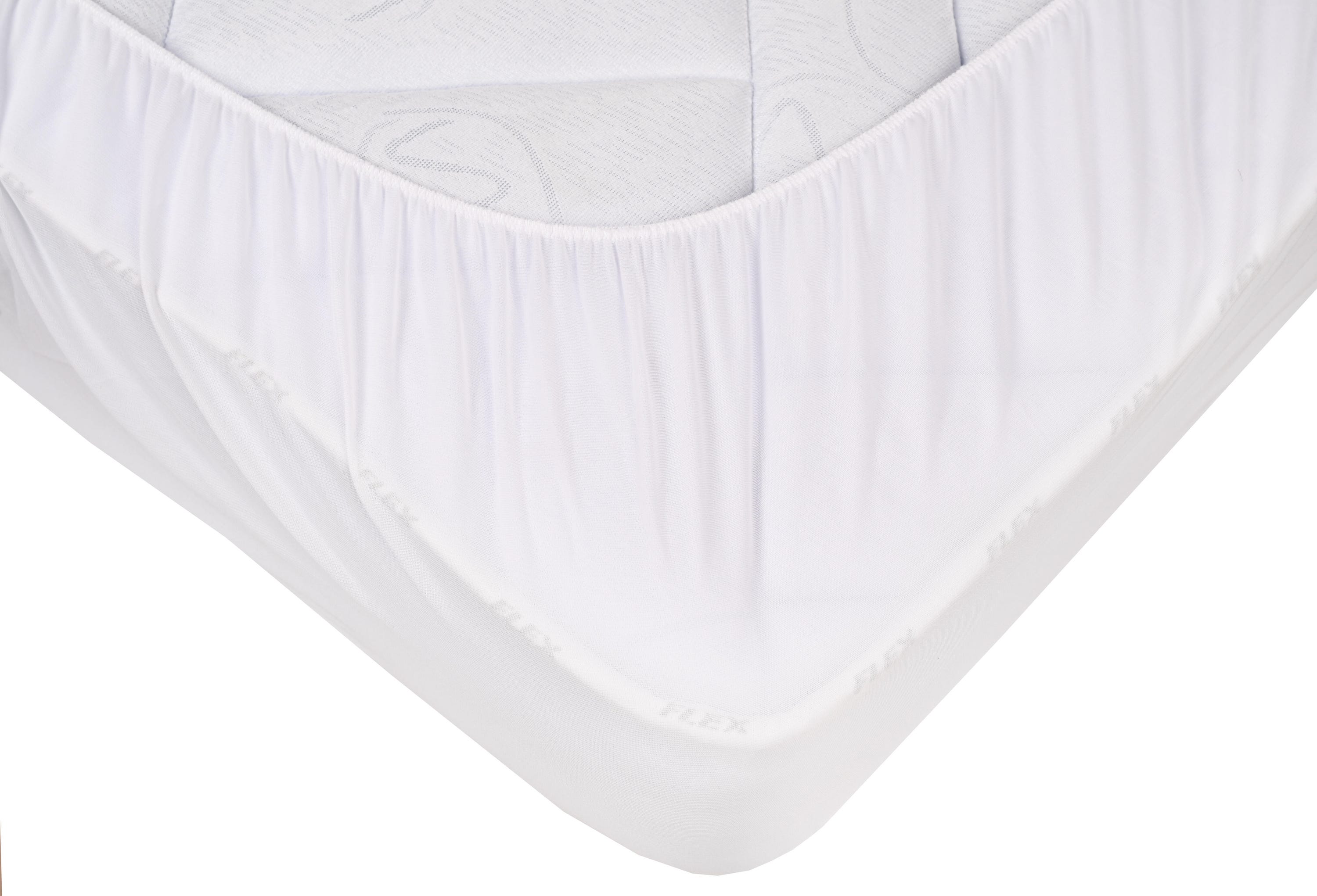 Protetor de colchão Liso tecido algodão branco para cama de 150 cm - 2