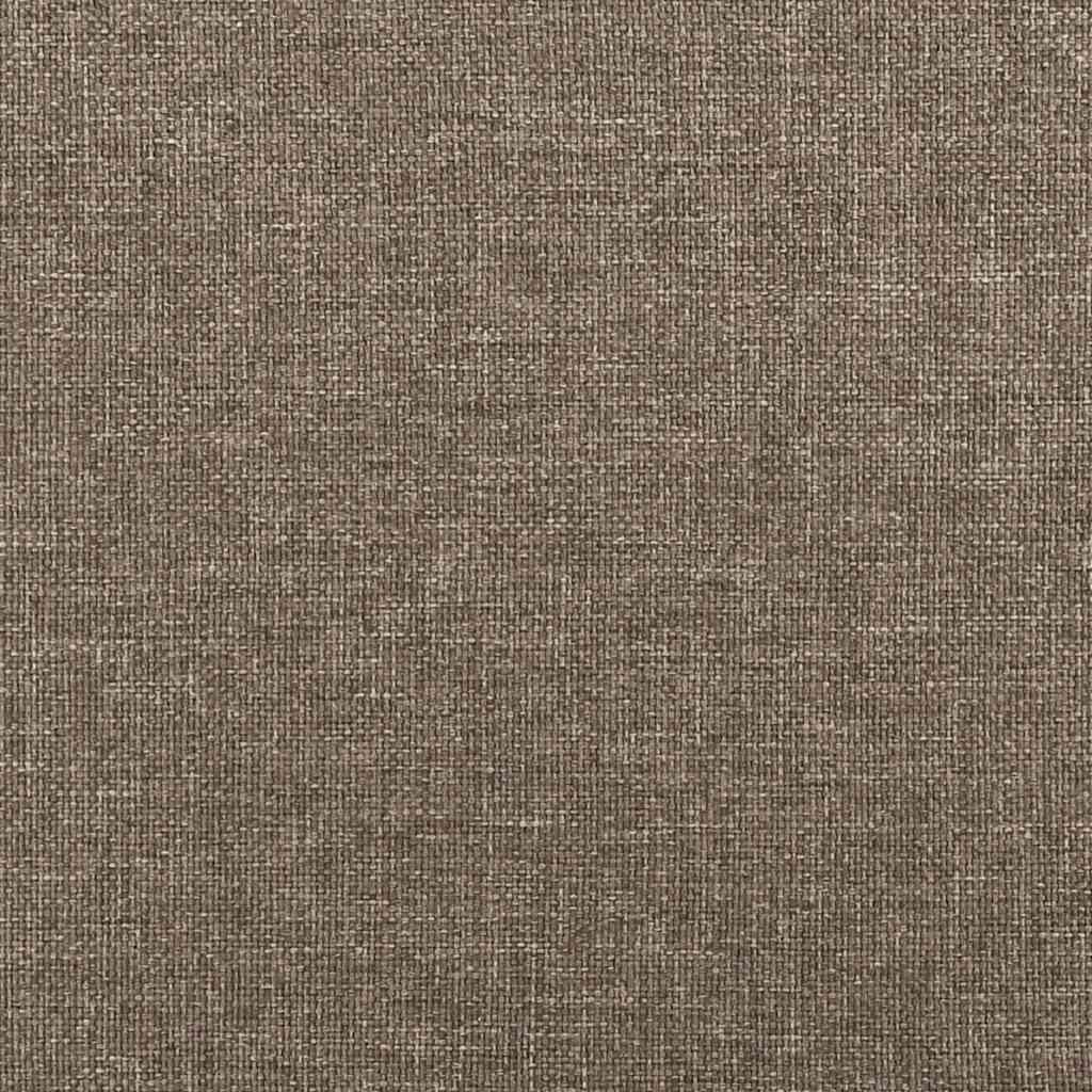 Cadre de lit sans matelas en tissu taupe pour la chambre, 120 × 200 cm - 8