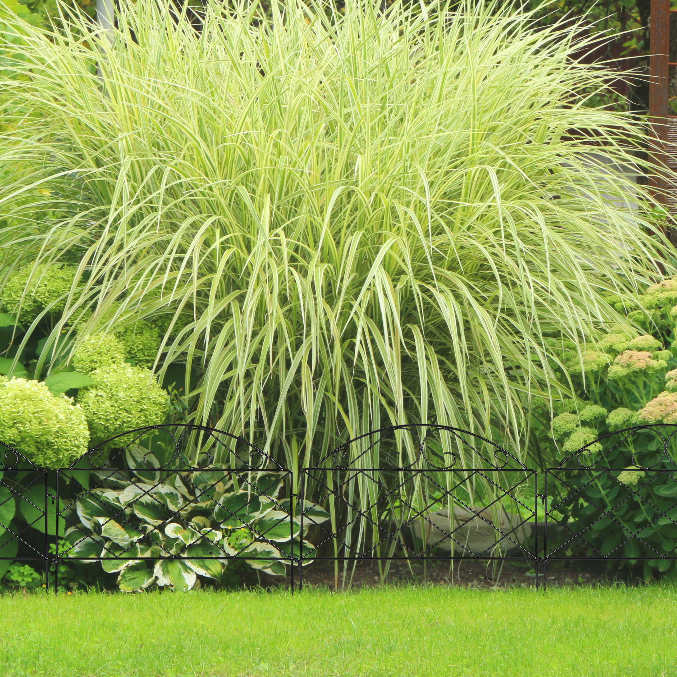 Recinzione Per Aiuole Relaxdays - Set 6 Pannelli Ferro Vintage, Nero, 40x54.5cm - Foto 4