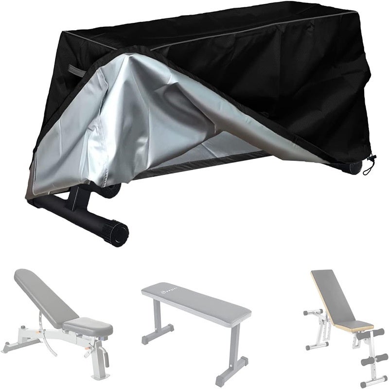 Housse Imperméable 210D Pour Banc De Musculation – Dimensions 152x46x54 Cm, Poignée De Transport, Aérations, Cordon De Serrage, Protection UV, Pluie, Poussière