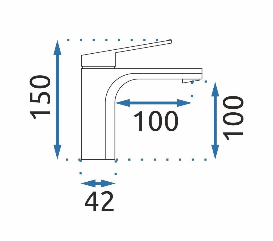 Bateria Umywalkowa REA Marco Złota Szczotkowana - 4