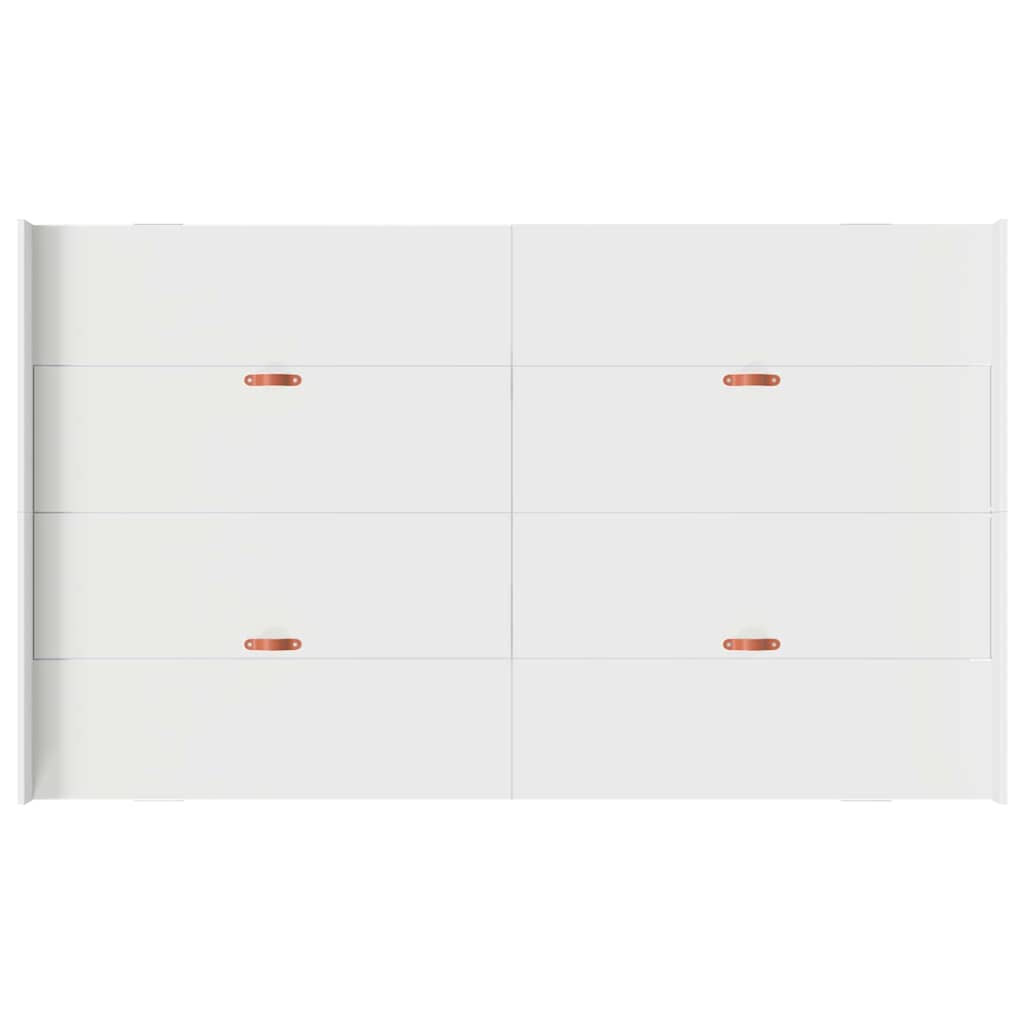 Cadre de lit avec rangement et tiroir blanc 120 x 200 cm - 7