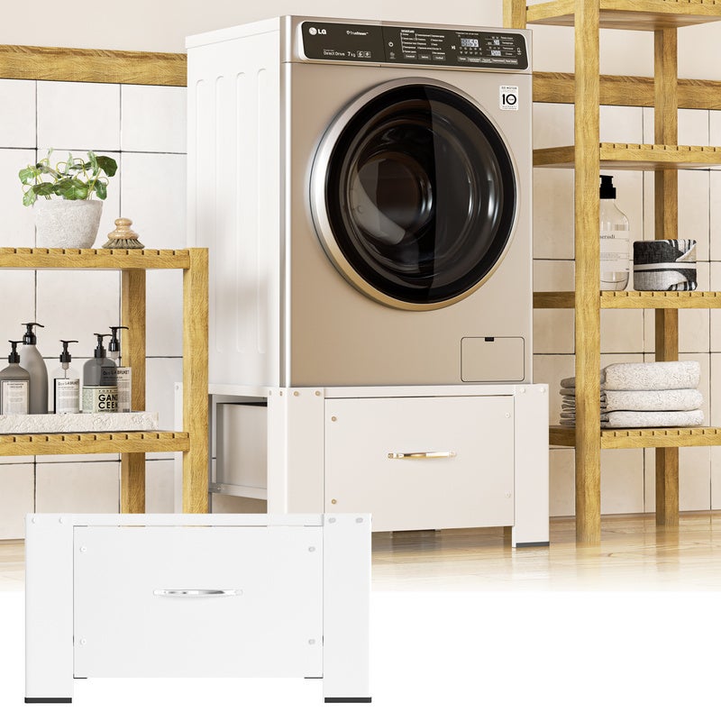 Support de machine à laver Socle pour lave-linge avec tiroir Socle stable pour lave-linge Support de machine à laver - 3