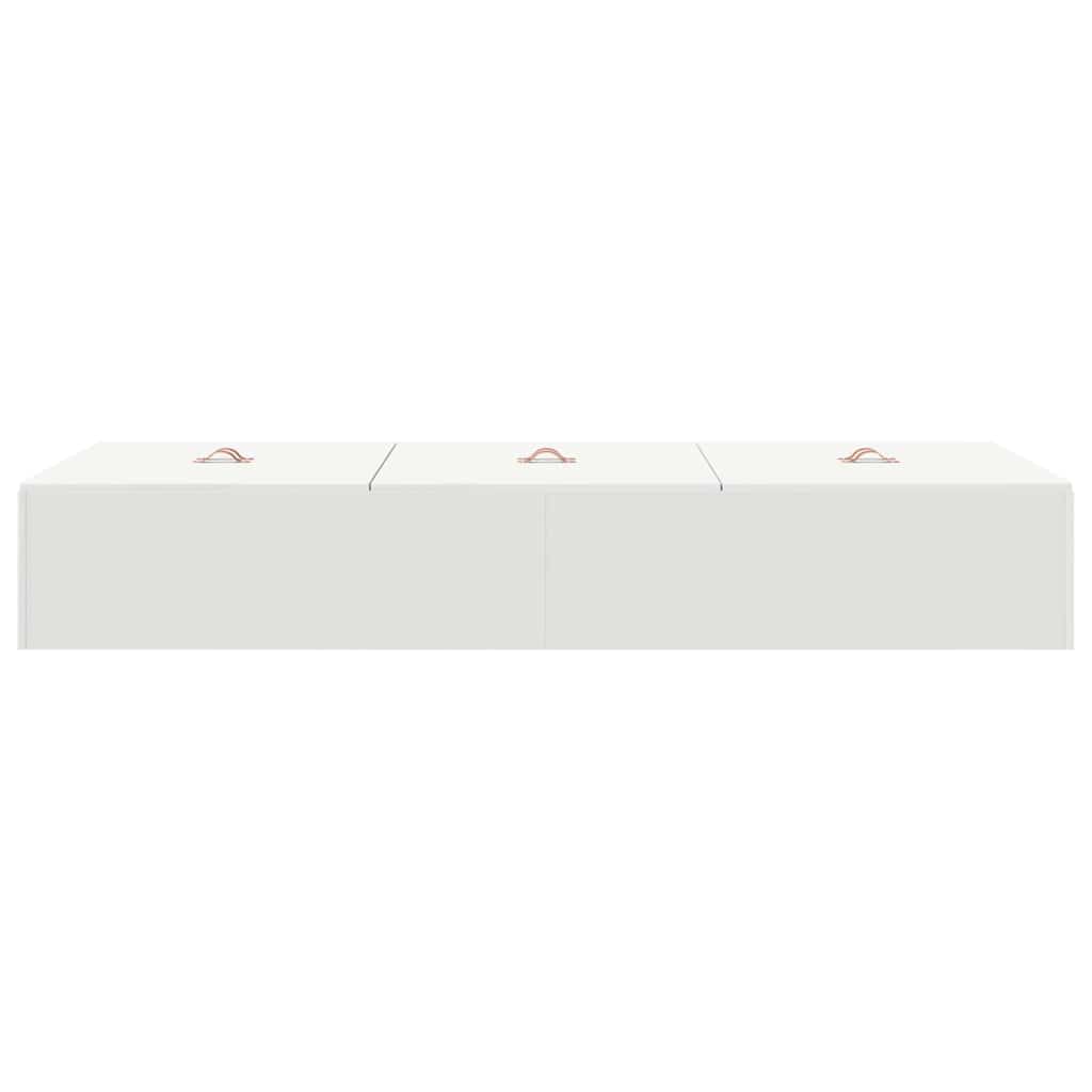Cadre de lit avec rangement blanc 100 x 200 cm - 7