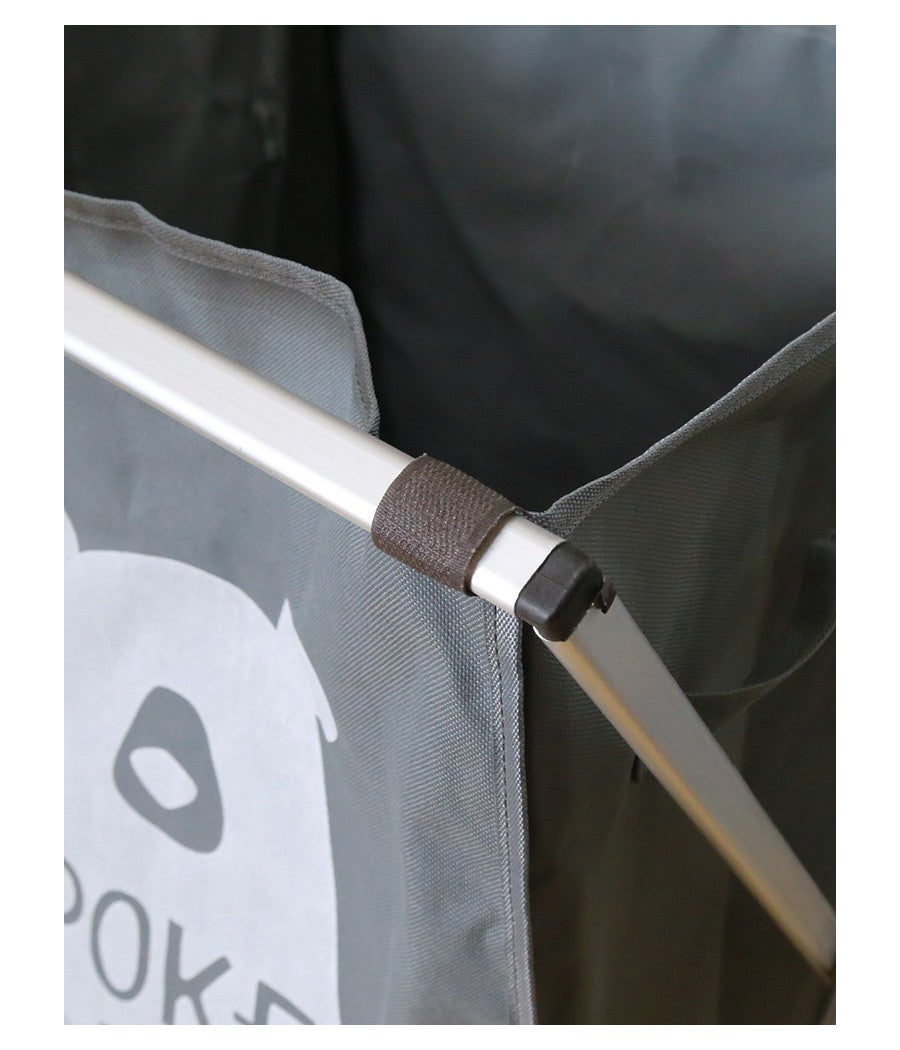 Trade Shop - Cesto Porta Biancheria In Tessuto Bagno Lavanderia Porta Pieghevole 65 X 39 X 31 Cm - - 4