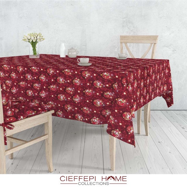 AREMOGNA Tovaglia Natale Natalizia - varie misure - Cieffepi Home Collections - 180x270 cm.