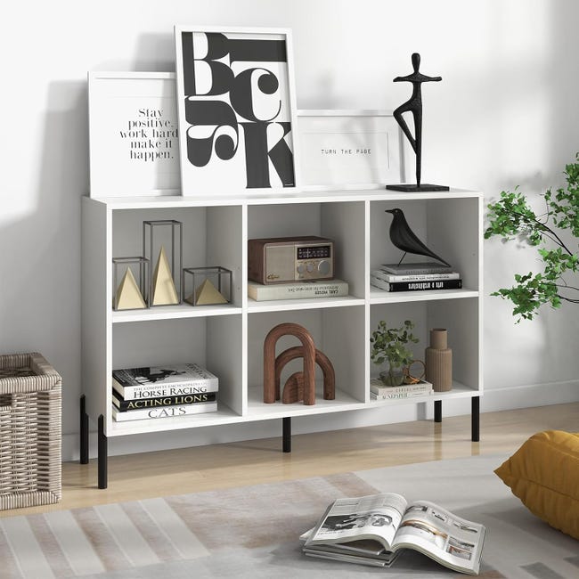 Tribesigns Libreria alta 180 cm, moderna libreria autoportante con 8 scaffali aperti, display alto, per soggiorno, camera da letto, casa, ufficio, oro e bianco (2 pezzi Tribesigns Libreria alta 180 cm, moderna libreria autoportante con 8 scaffali aperti, display alto, per soggiorno, camera da letto, casa, ufficio, oro e bianco (2 pezzi