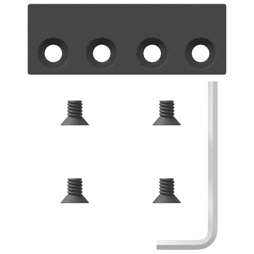 vidaXL Kit di Binari per Porte Scorrevoli 400 cm Acciaio Nero - 7
