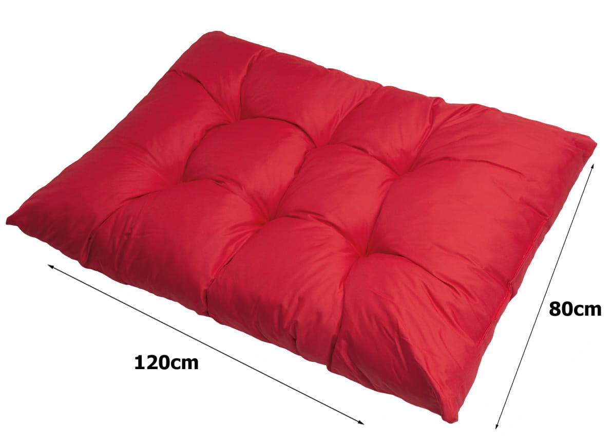 Set coussins pour palettes 120x80 avec dossier 120x40 rouge – coussins canapé extérieur, matelas palette jardin confort imperméable - 8