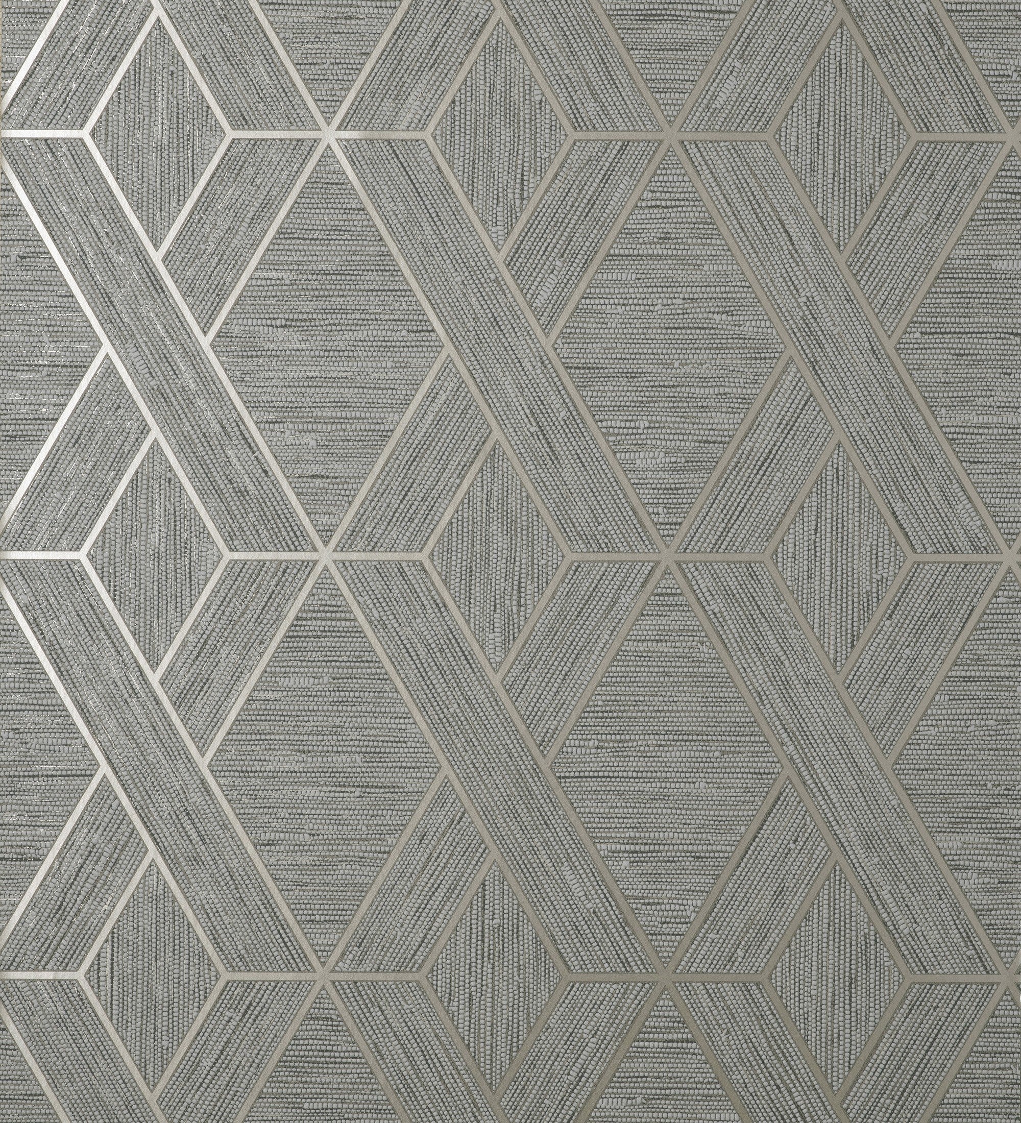 Papier peint lessivable géométrique avec lignes tressés métallisées imitation tissu - Evolet Braided 681976 de GAULAN - Rouleaux de 10 m x 0,52 m - 7