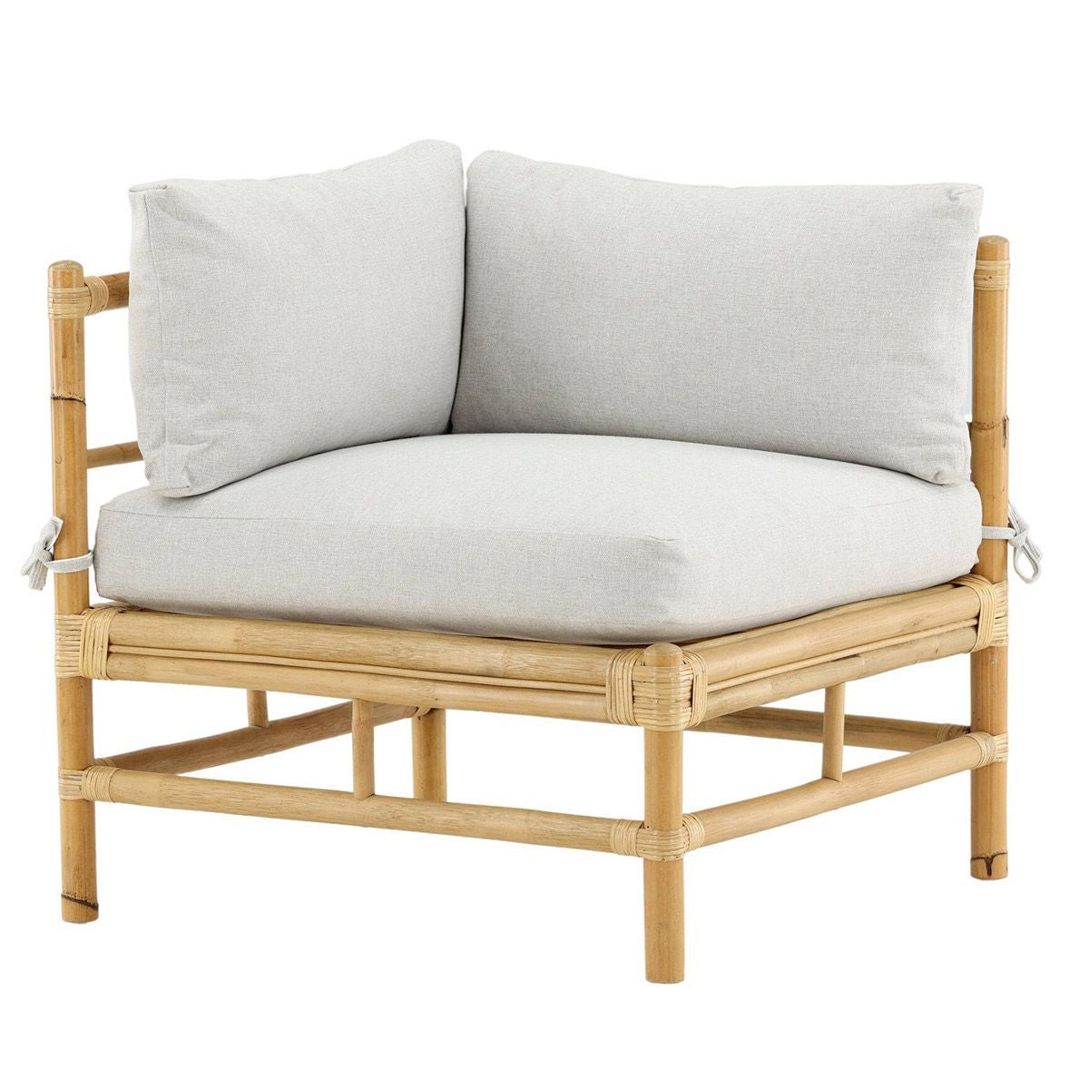 Cane sofa ogrodowa część narożna naturalna.