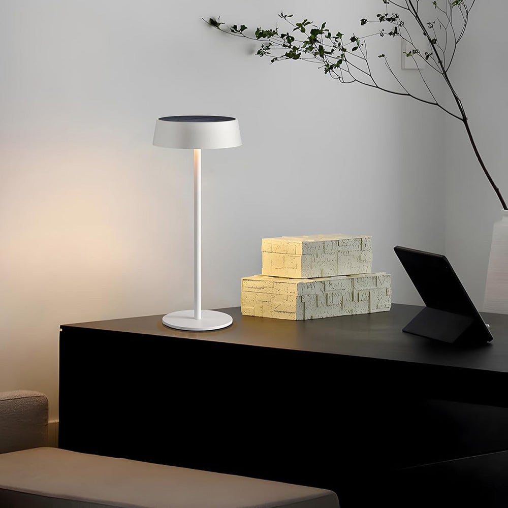 Solarna Lampa Stołowa 2700K-6000K Bezprzewodowa lampa stołowa lampa stołowa z dotykowym sterowaniem wodoodporność do Użytku Zewnętrznego Biały - 3