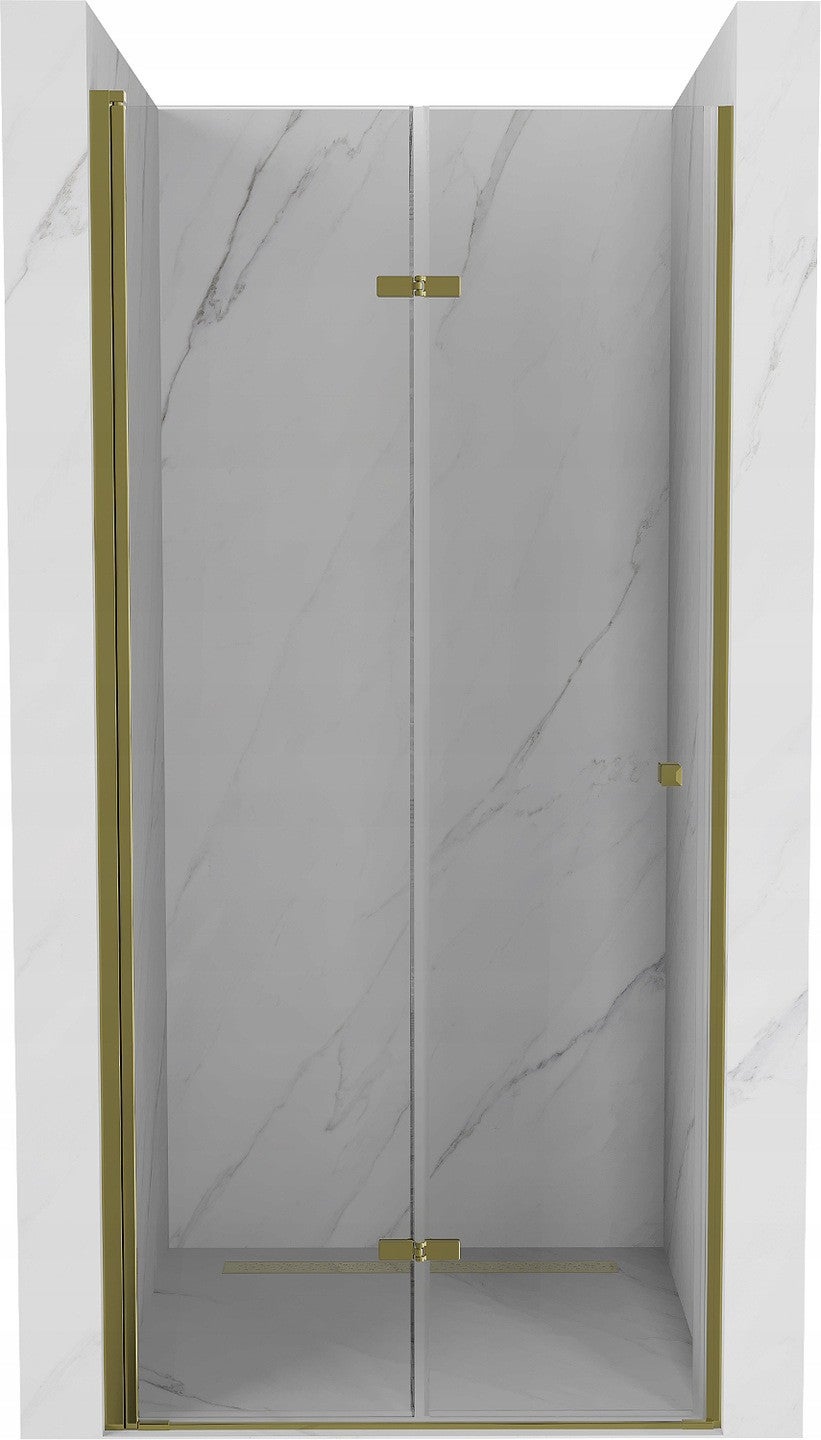 Mexen Lima drzwi prysznicowe składane 70 cm, transparent, złote - 856-070-000-50-00