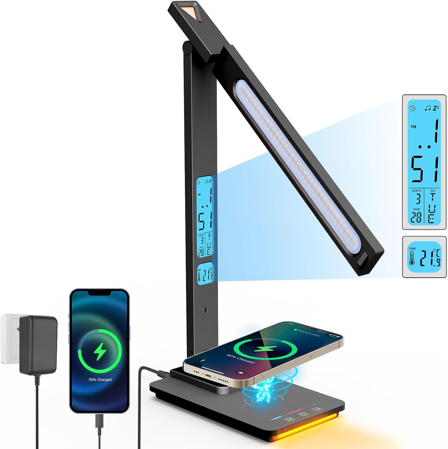 Lampe Led tactile Rechargeable avec Port Usb, lumi... - Grandado