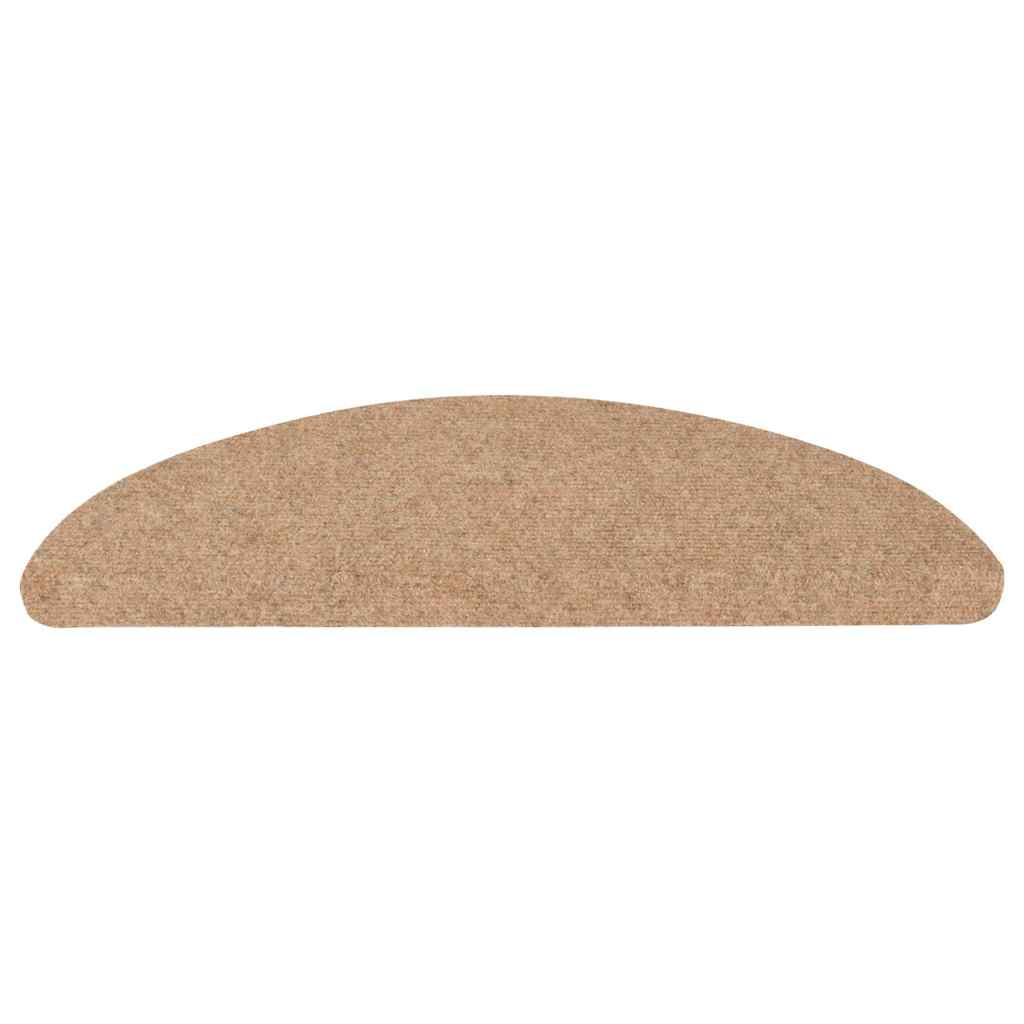 Tapis d'escalier auto-adhésifs 20 pcs | Paillasson d'escalier | Tapis de marche beige 56x17x3 cm CFW316857 - 3