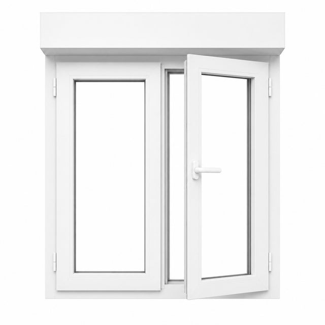 Fenêtre PVC avec volet roulant électrique H 95 x L 140 cm 2 vantaux pour pose en neuf