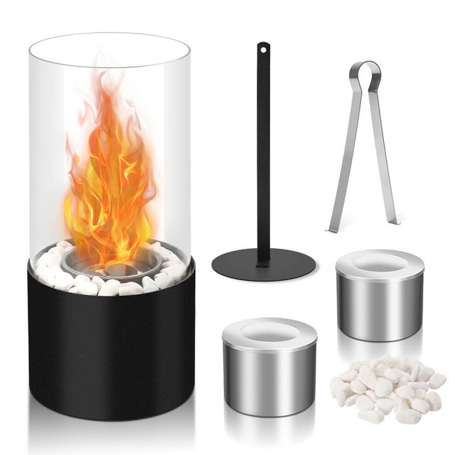 Cheminée de Table à l'éthanol H 26cm Cheminée au bioéthanol avec extincteur