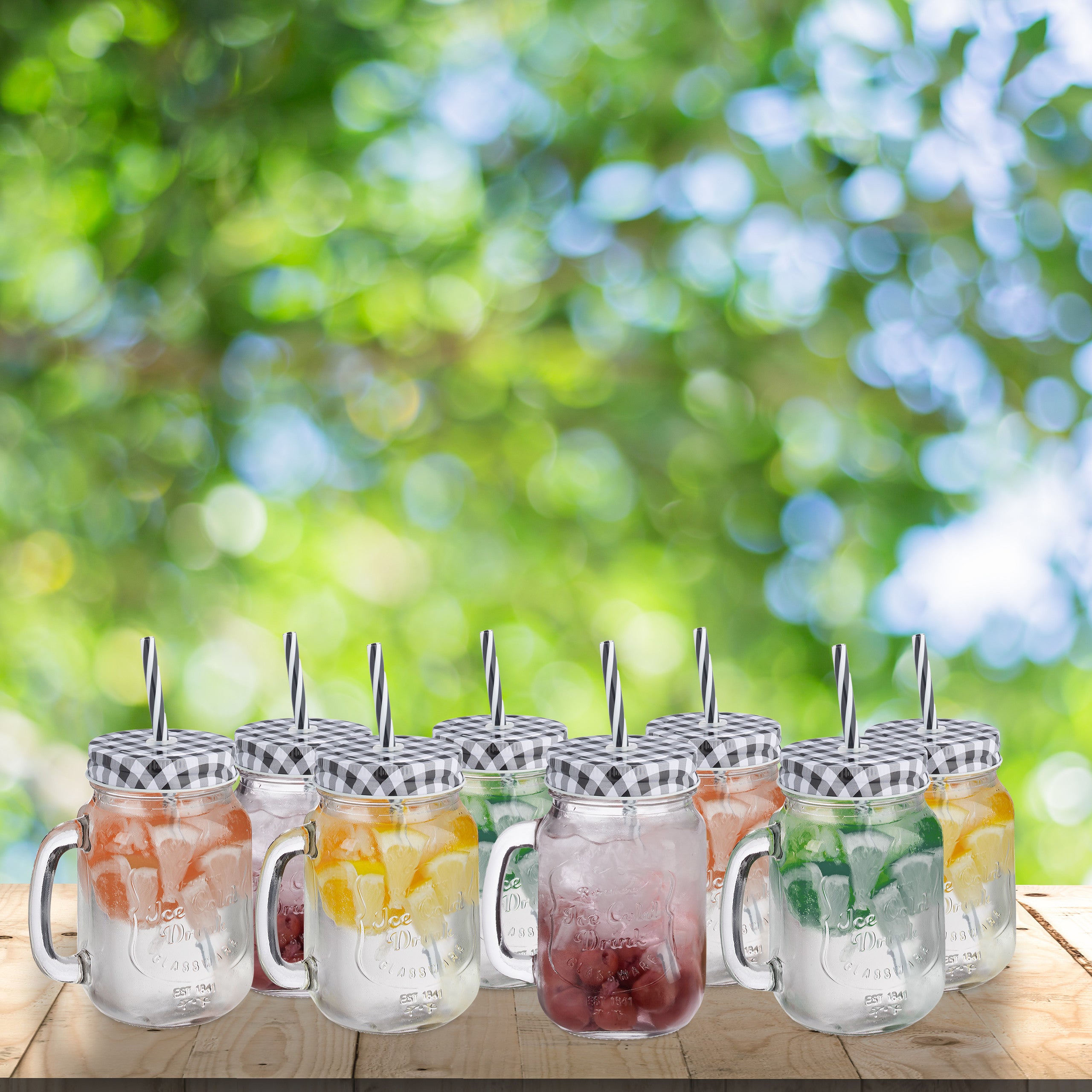 Relaxdays Set 8 Tazze Con Coperchio E Cannuccia - Bicchieri Per Party 500ml Rosso - Foto 6