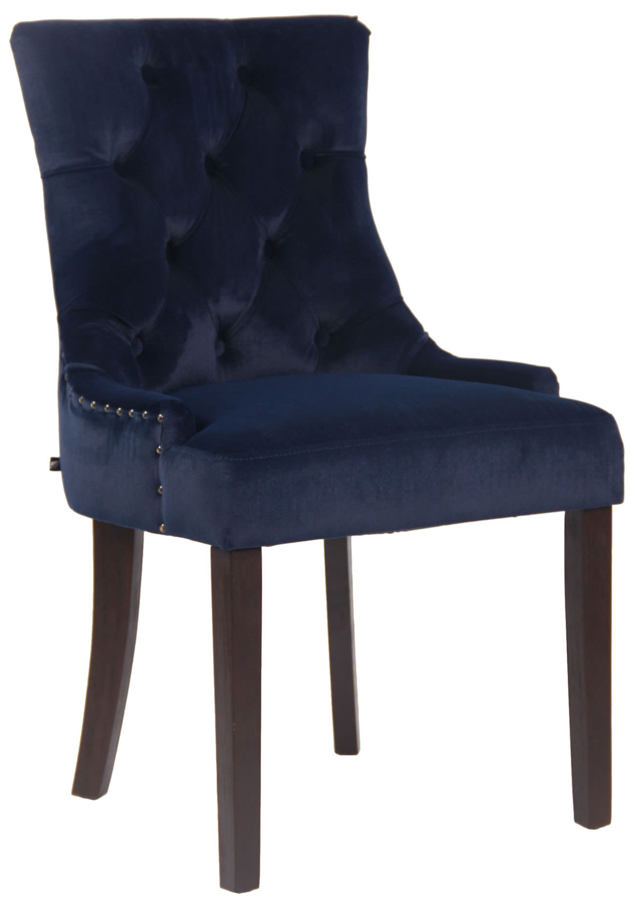 Silla de comedor aberdeen en terciopelo azul|antiguo