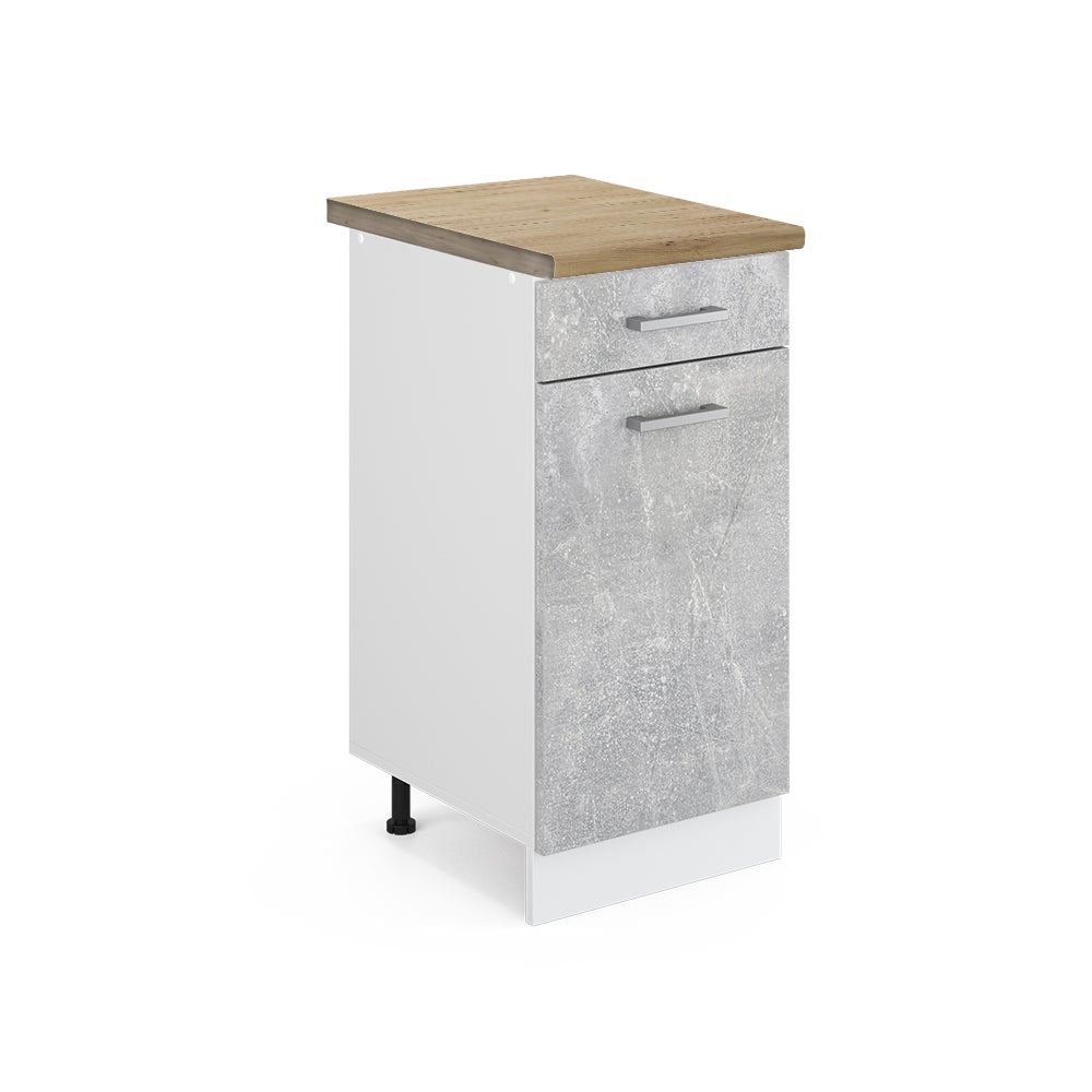 Vicco Szafka dolna do kuchni R-Line, Beton, 40 cm , BP Dąb
