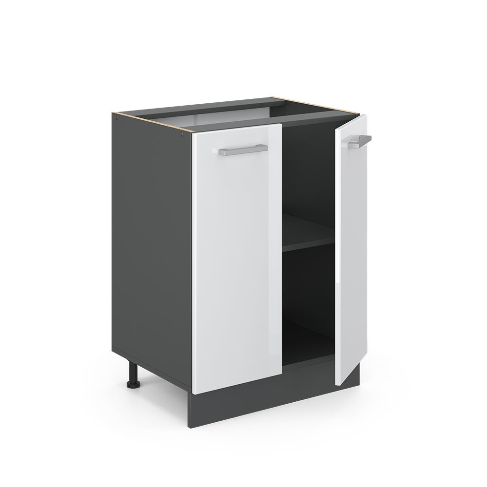 Vicco Meuble bas de cuisine R-Line, Blanc Haute brillance, 60cm sans PT - 4