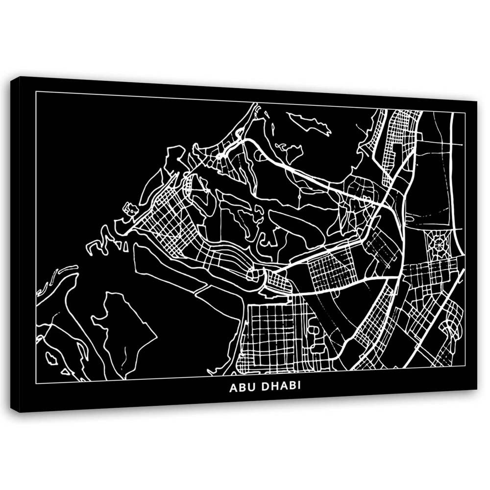Obraz na płótnie, Abu Dhabi - plan miasta 100x70