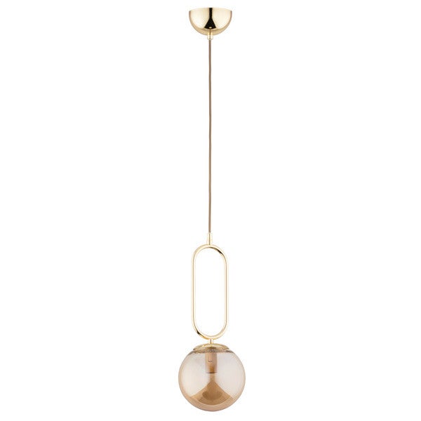Lampa wisząca VAVIL mosiężno-złota 1 x E14 x 40W wym: 90 x 15 x 15 cm Alfa