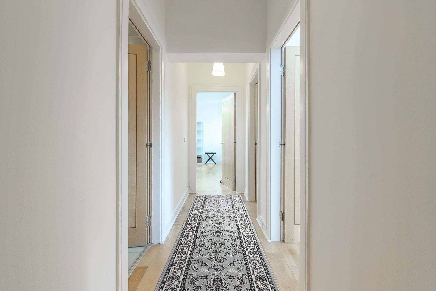 TAPIS DE COULOIR BCF MORAD Klasyk classique gris 90 cm 90x510 cm - 4