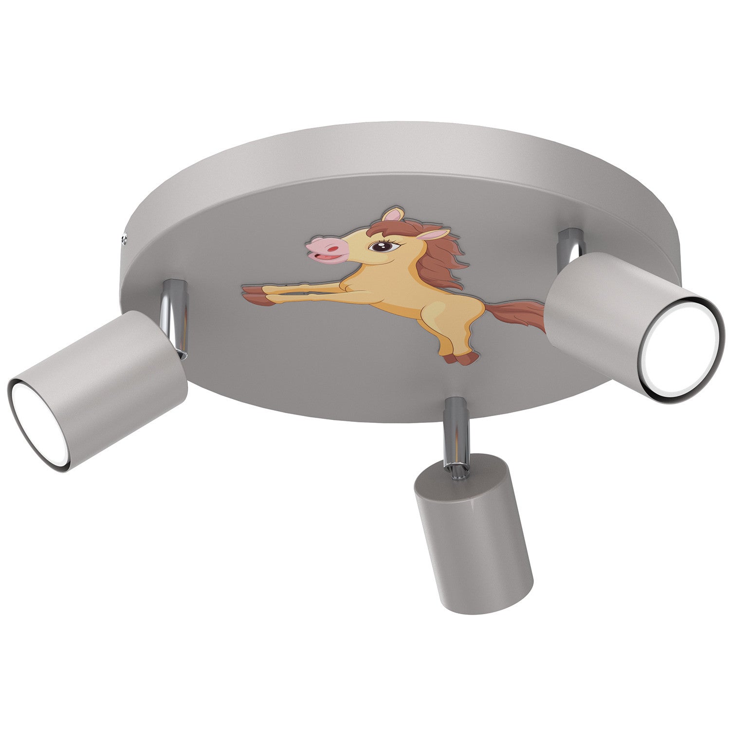 Lampa sufitowa wisząca Fun szaro-brązowa-różowa 3xGU10x8W wym: 10,5 x 30 x 30 cm metal Luminex