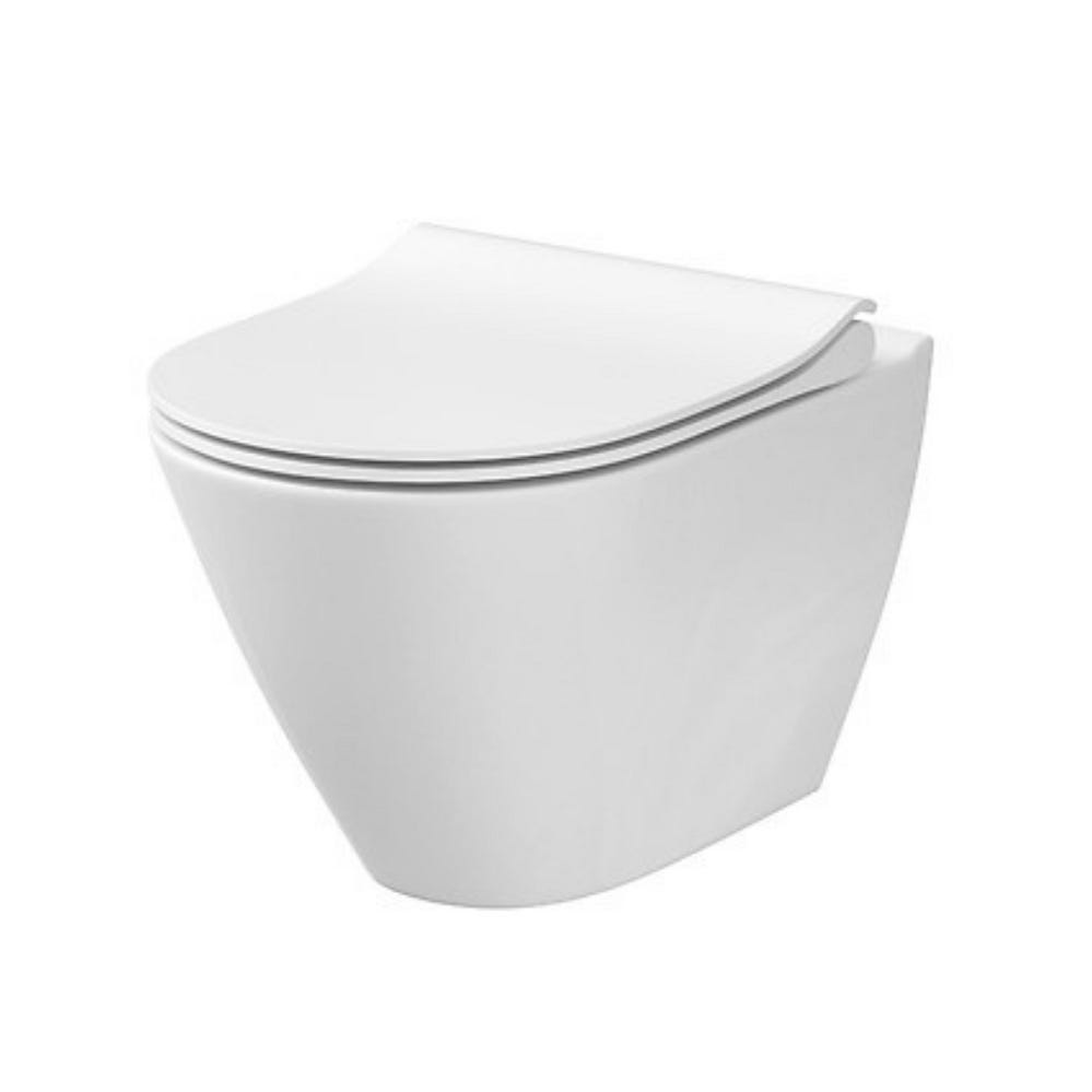 Cuvette wc suspendu sans bride CITY OVAL avec tapis d'isolation