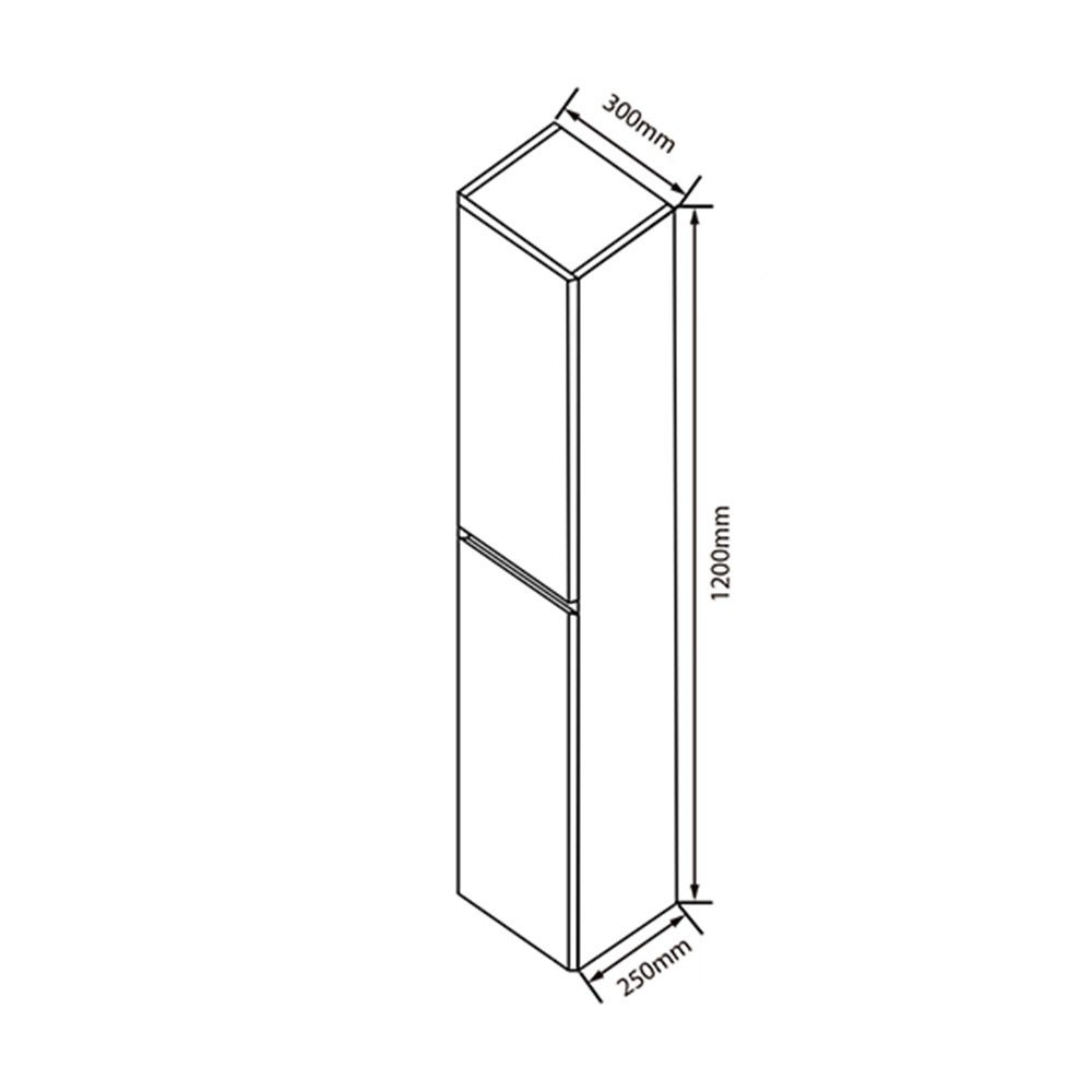Colonne salle de bain chêne clair LB-C120-75C - 7